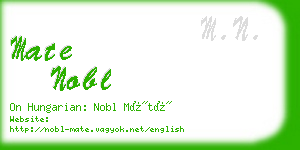 mate nobl business card